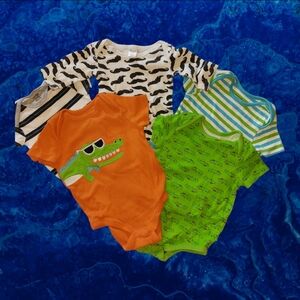 5-pc Bodysuit Lot, 6-9M Boys